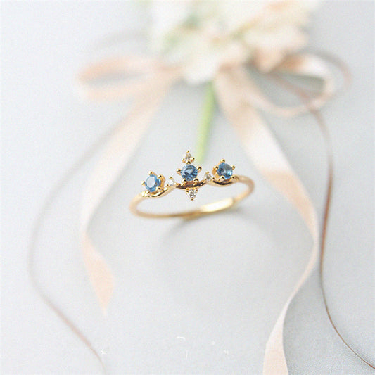 Blue Sapphire Gemstone Simple Ring