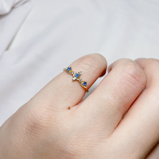 Blue Sapphire Gemstone Simple Ring