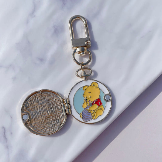 Winnie Locket Keychain | Multicolor Cartoon Charm | Fairytale Series | Winnie the Pooh Story Inspired