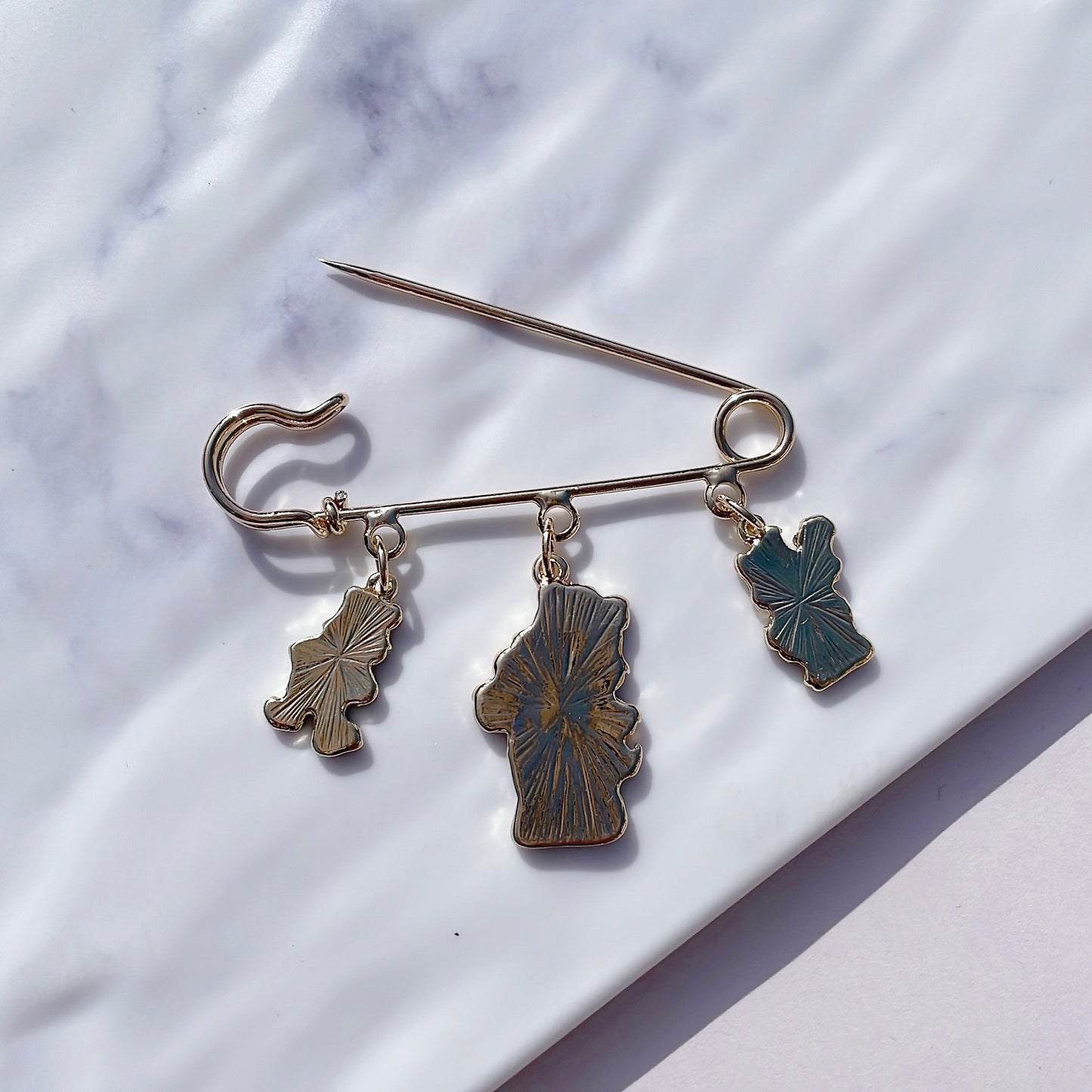 Teddy Bears Safety Pin Brooch | Multicolor Cartoon Charm | Friendship Series | Dangling Charm Decoration | Cute Enamel Character Pendant